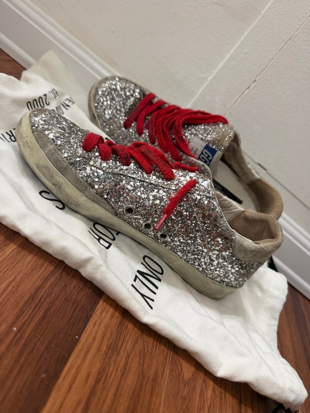 Golden goose super start glitter